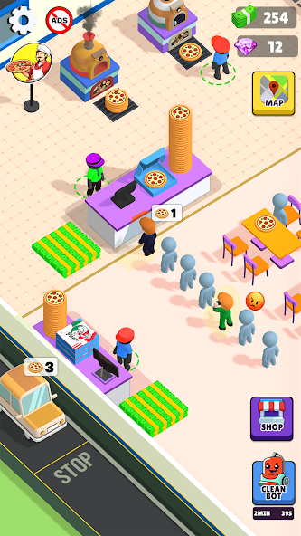 Idle Pizza Shop Tycoon gameplay